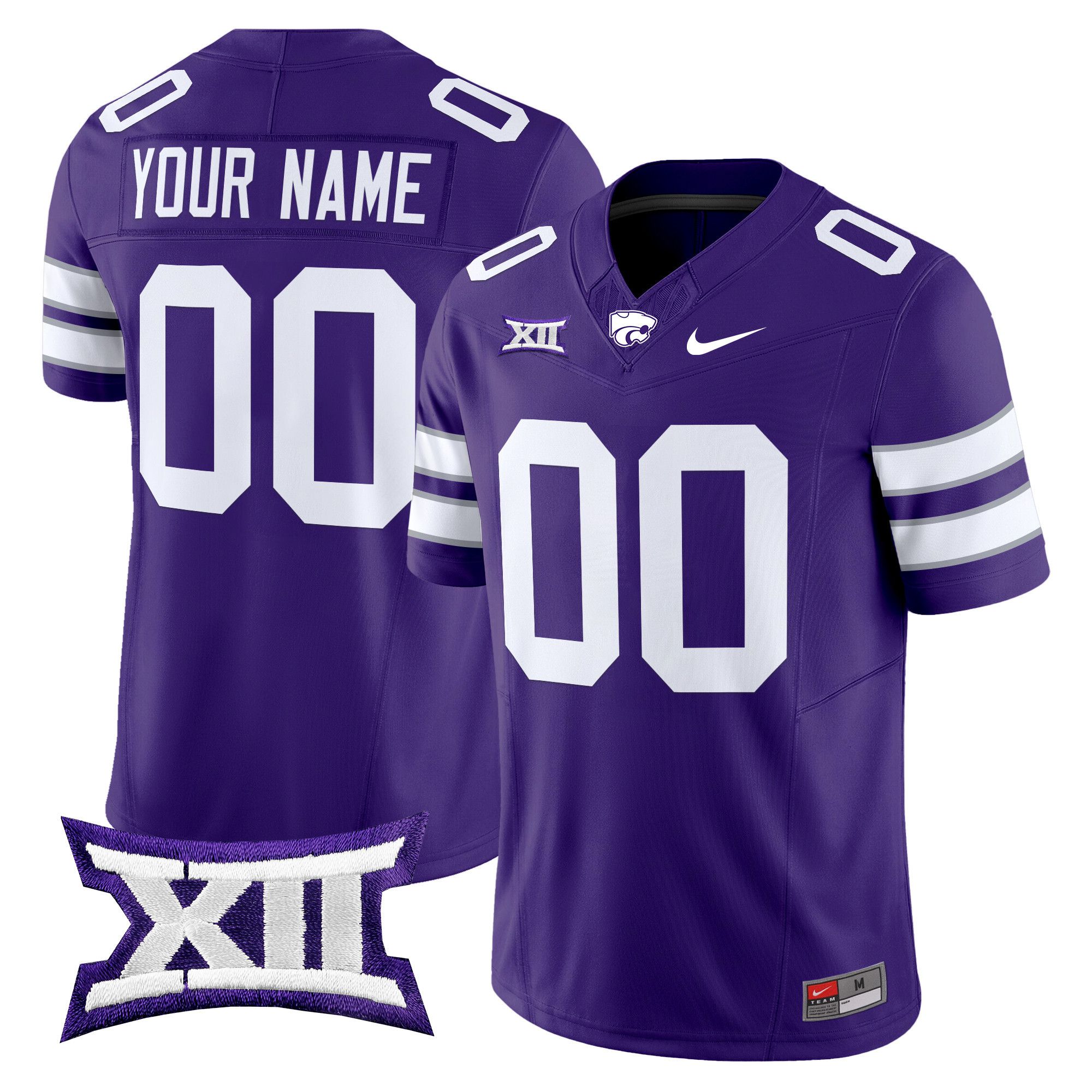 Men Kansas State Wildcats Purple Nike 2024 Vapor Limited Custom NCAA Jersey style 1